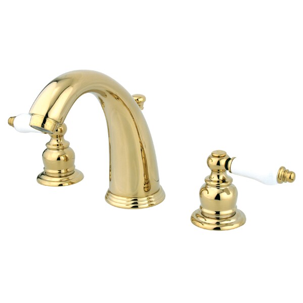 Widespread Bathroom Faucet, Polished Brass